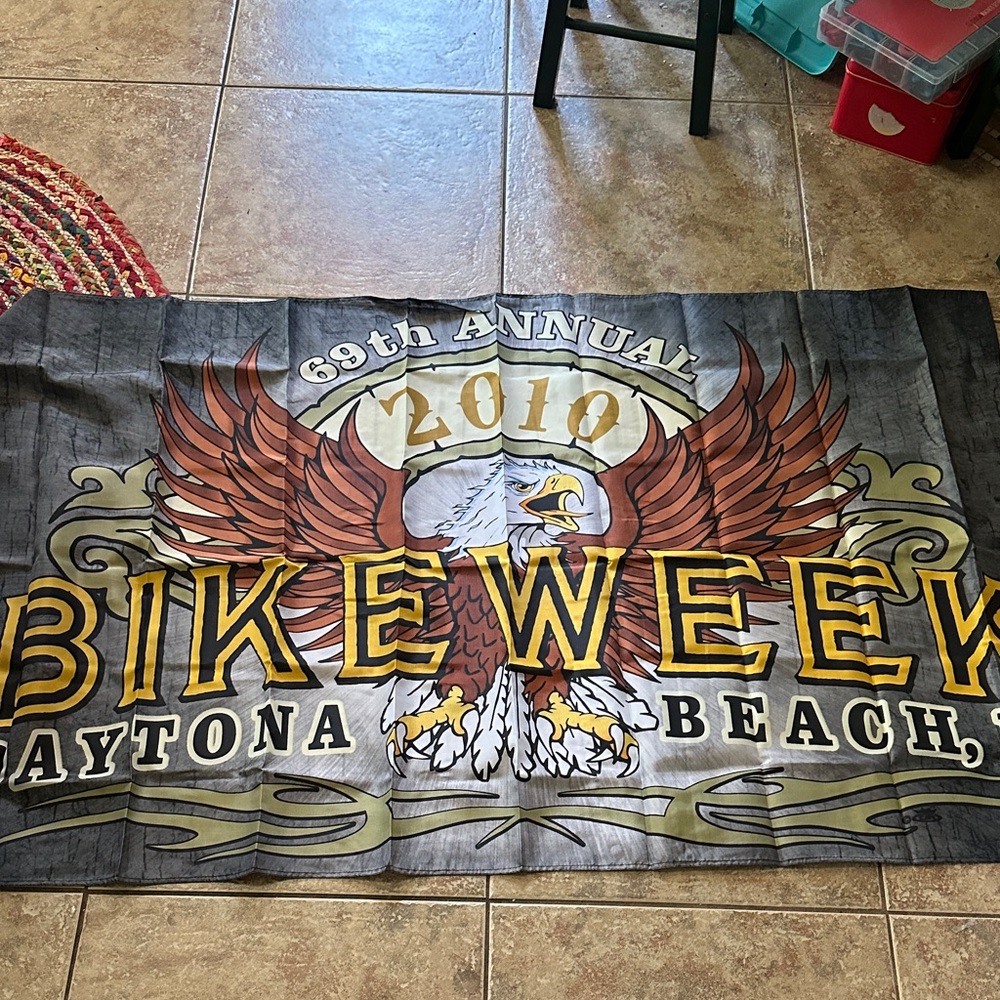 2010 Daytona Bike Week 69 Annual Eagle Flag Banner Motorcycle Rally Harley Decor